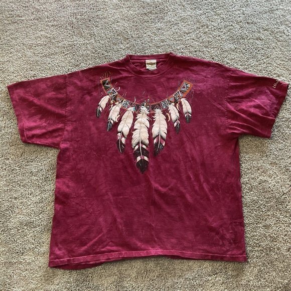 Next Level Mens sz XL Purple tee t-shirt Feather Native American Y2k USA Made - Picture 2 of 10